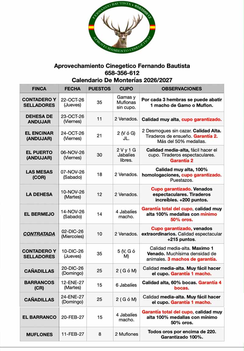 Programa Monterias LANCES DE SIERRA MORENA